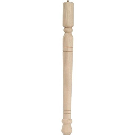 Waddell Early American Series Table Leg, 2134 in H, Hardwood, Smooth Sanded 2572